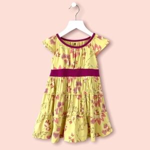 Tea Collection Dress 12-18 month Floral A line Dress Short Sleeve Bright